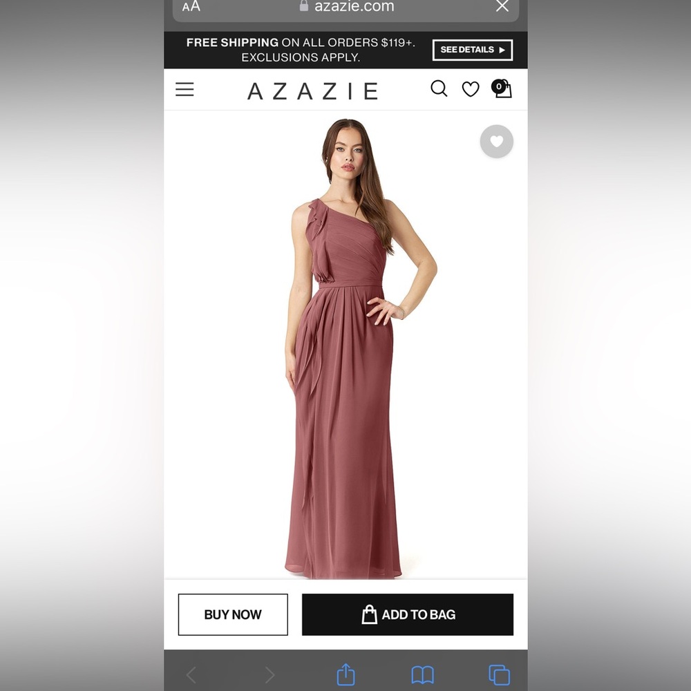 AZAZIE SHARON
A-Line One Shoulder Chiffon Floor-Length Dress Amethyst